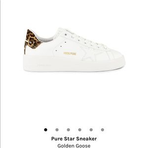 Lightly worn pure star golden goose sneakers with leopard size 7